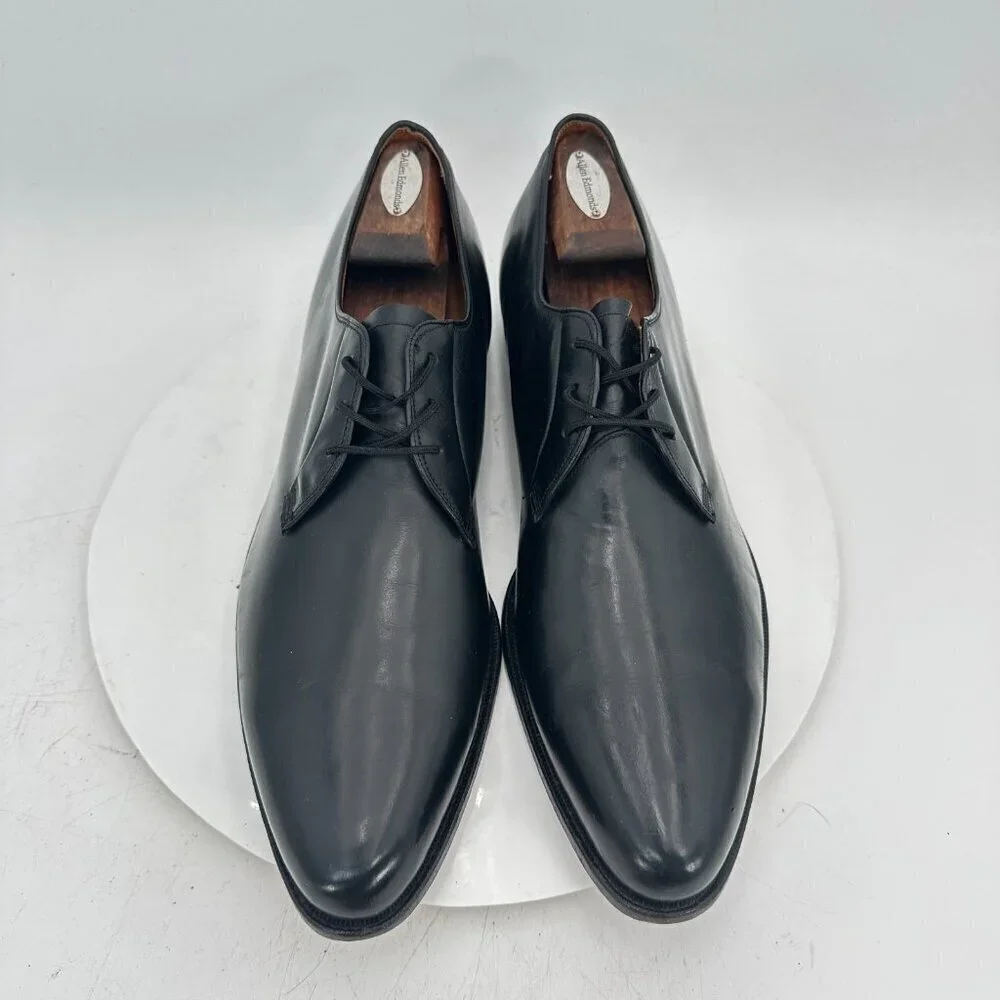 Florsheim King Size Black Leather Dress Shoes 14.5 AA Made in Italy 22025